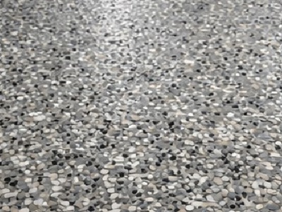 Decorative flake epoxy floor