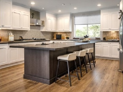 Laminate kitchen floor installation