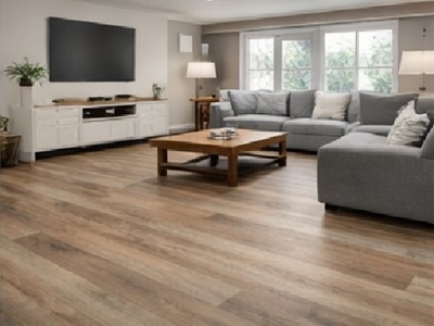 Modern laminate living room floor